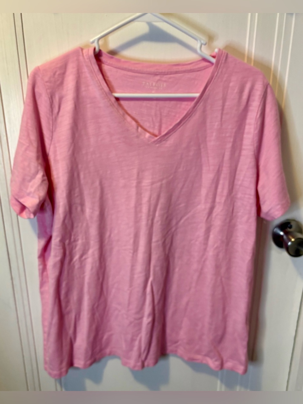 Talbots Pink V-Neck Short Sleeve Tee